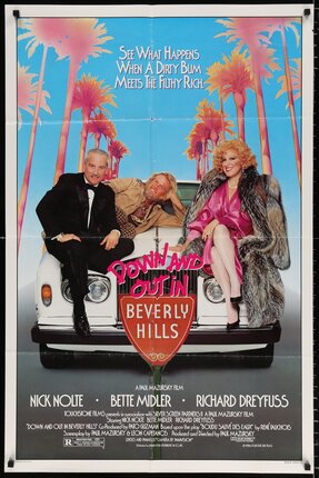 a movie poster of a man and woman sitting on a car