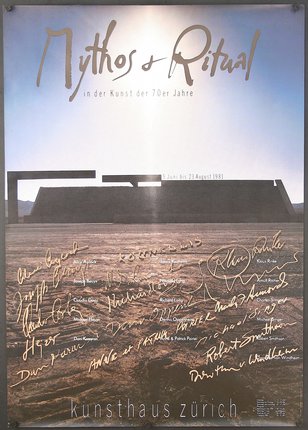 a poster with autographed text