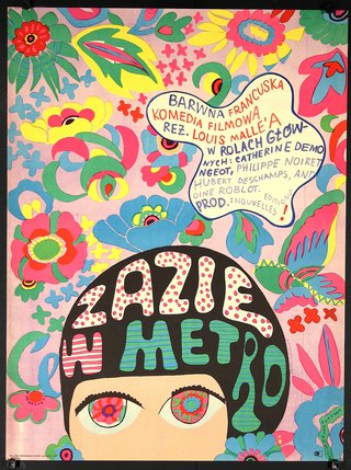 a poster with a woman's head and flowers
