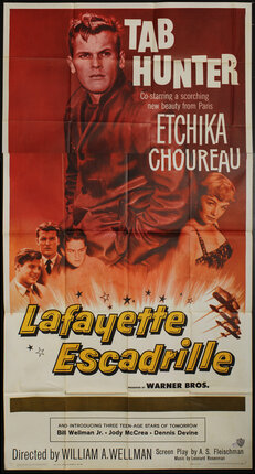 a movie poster with a man in a suit and a woman in a dress