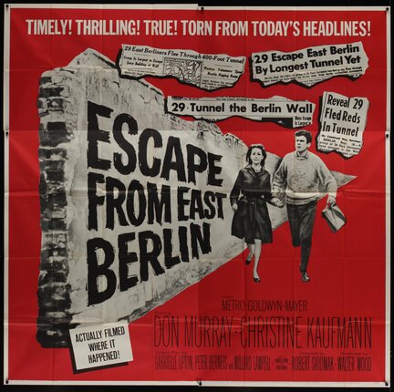 a movie poster of a man and woman walking