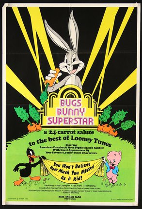 a movie poster of bugs bunny superstar
