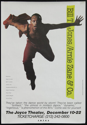 a poster of a man jumping in the air