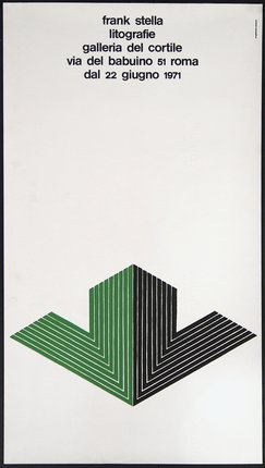 a green and black striped logo