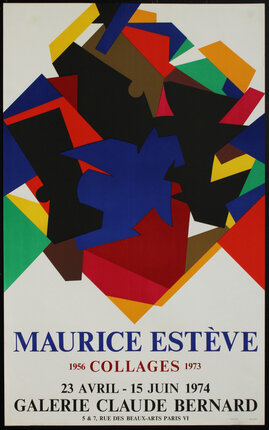 a poster with colorful shapes