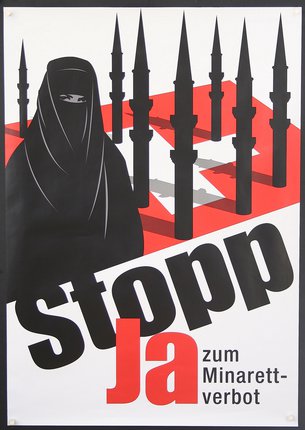 a poster with a woman in a black veil
