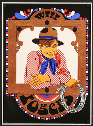 a poster of a man with a cowboy hat
