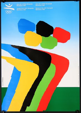 a poster of a colorful figure