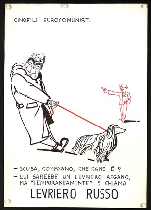 a cartoon of a man walking a dog