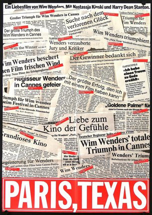 a poster with newspapers on it