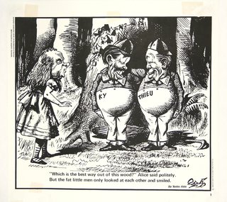 a cartoon of a woman and a man standing next to a woman