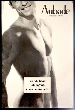 a poster of a muscular man