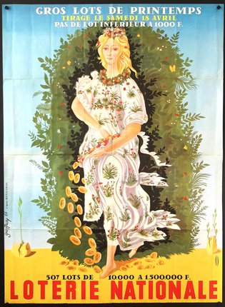 a poster of a woman in a white dress
