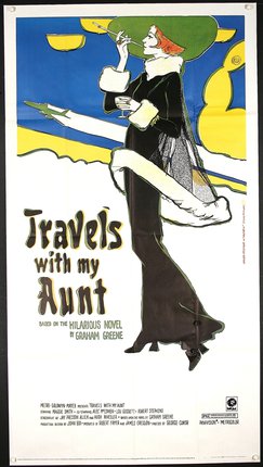 a poster of a woman in a long black dress