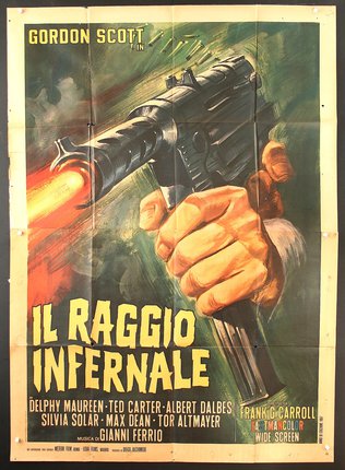 a poster of a hand holding a gun