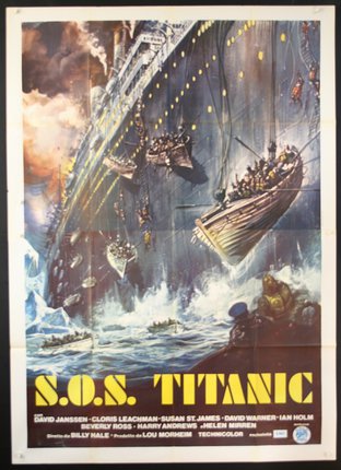 a poster of a ship sinking