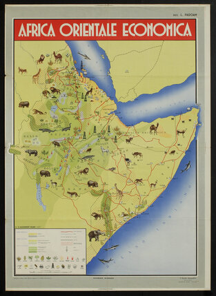 a map of africa with animals