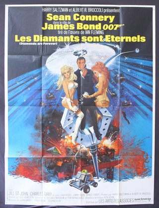 a movie poster of a man and a woman on a metal rod