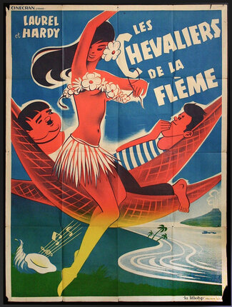 a poster of a woman in a hammock