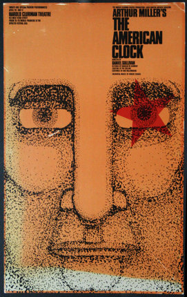 a poster of a face