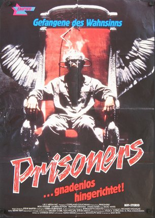 a poster of a man sitting in a chair with wings
