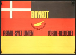 a poster with a flag and text