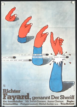 a poster of a hand pointing