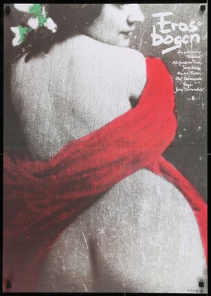 a poster of a woman with a red scarf