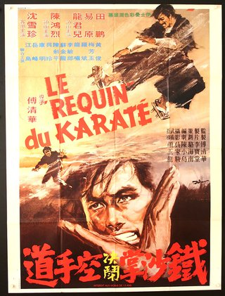 a movie poster with a man falling off his hand
