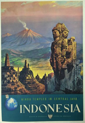 a poster of a temple