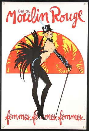 a poster of a woman in a top hat