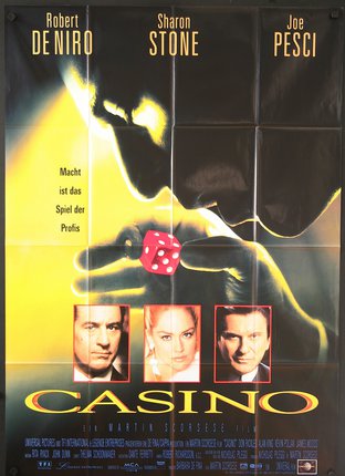 a movie poster with a couple of men and a dice