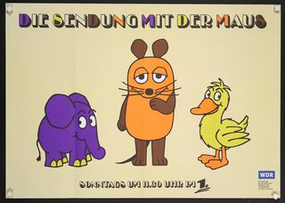 a poster with cartoon animals
