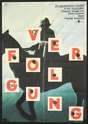 a poster with a soldier on a horse