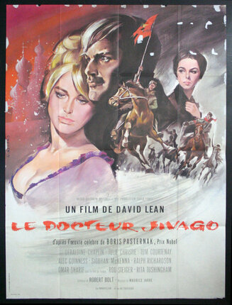 a movie poster with a man and woman on a horse