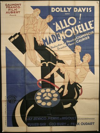 a poster of men on a telephone