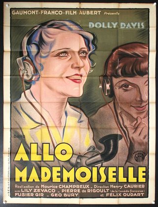 a poster of a woman with headphones