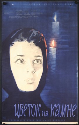 a poster of a woman with a hood