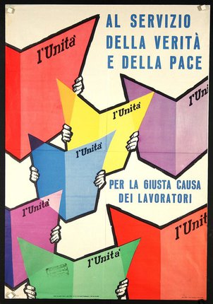 a poster with colorful stars and text