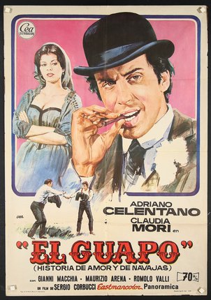a movie poster with a man holding a toothbrush