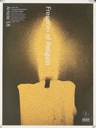 a poster of a candle