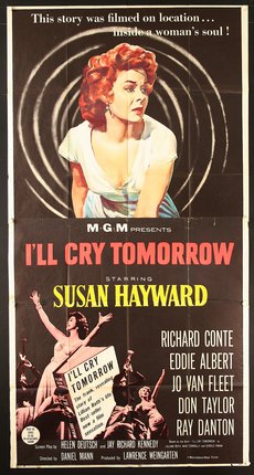 a movie poster with a woman and a box
