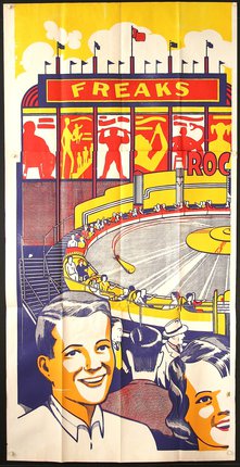 a poster of a race track