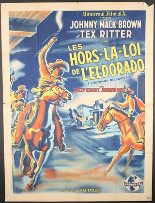 a movie poster of cowboys and horses