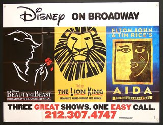 a poster with a lion and a lion
