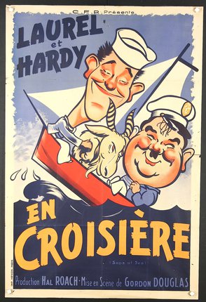a poster of two men in a boat