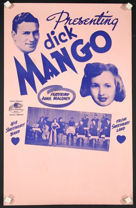 a poster with a group of people and a band