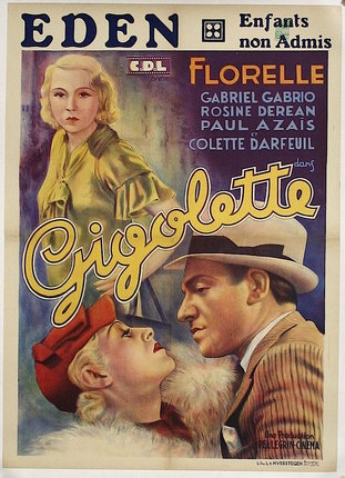 a movie poster with a man and a woman looking at each other