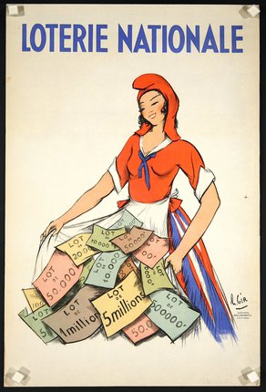 a woman holding a large pile of lottery tickets