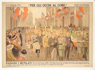 a poster of a parade of people